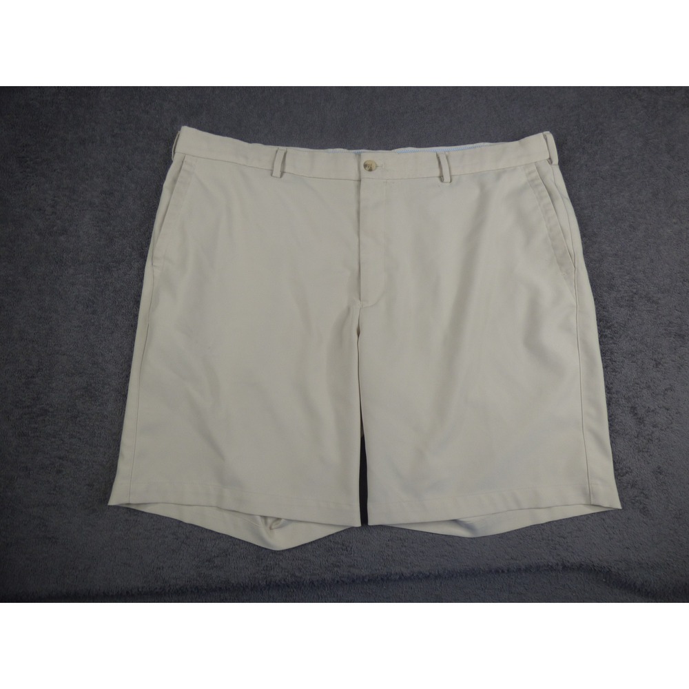 Peter Millar Crown Sport Mens Golf Shorts Beige Stone Performance Size 42